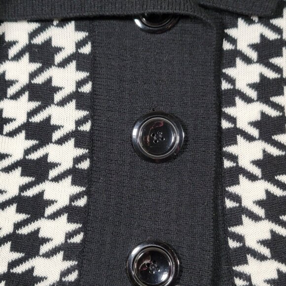 P. Luca Milano Sweater Houndstooth Pattern Acrylic Long Sleeve Women's Sz Small - Picture 7 of 9
